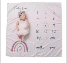 Load image into Gallery viewer, Baby Monthly Milestone Blanket