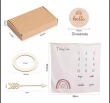 Load image into Gallery viewer, Baby Monthly Milestone Blanket